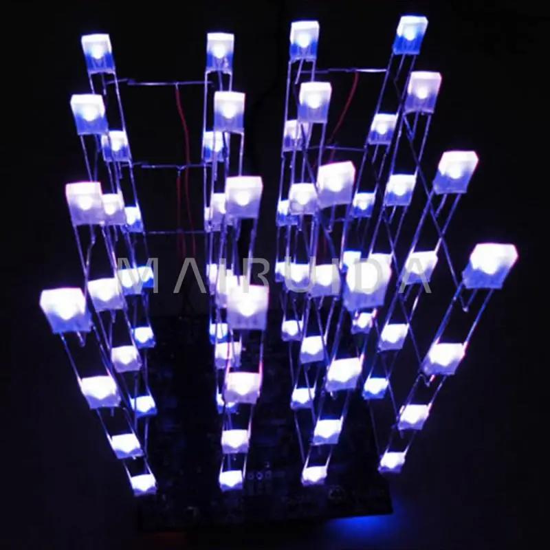 

Blue Ray 3D LED LightSquared 4x4x4 2*5*7MM LED Cube LED Blue Ray