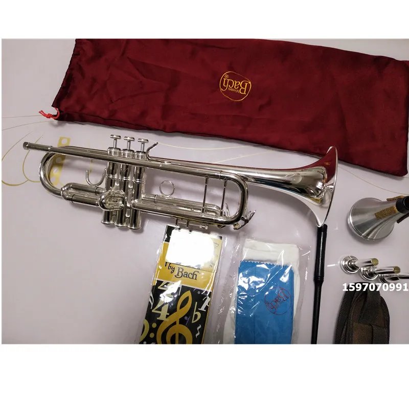 American Original Bach AB190S Trumpet Gold And Silver Plated Silver