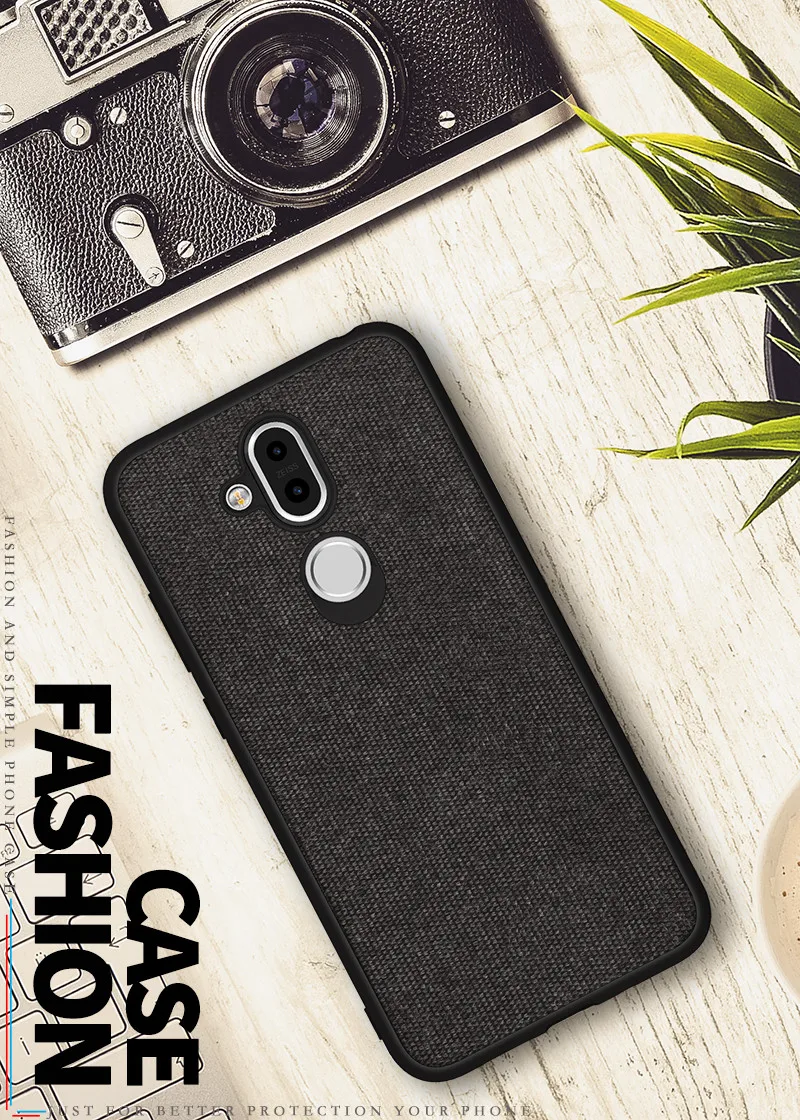 For Nokia X7 Case New Nokia 8.1 Case Full protection Hybrid PU Cloth TPU Business Dark Gentleman Case For Nokia X7 Case14