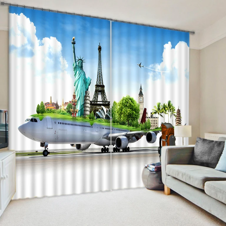 

Liberty aircraft creative design personality curtain