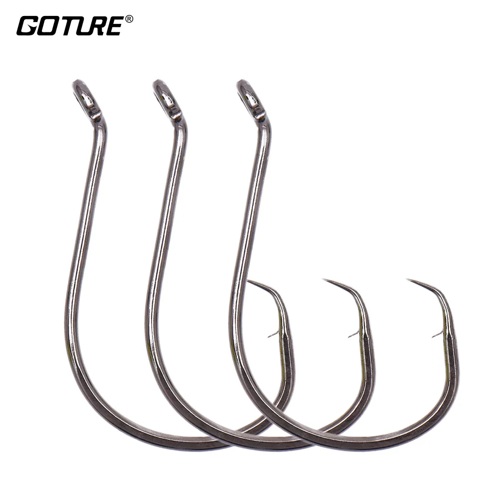 Goture 50pcs/lot Big Fishing Hook Catfish High Carbon Steel Sharp