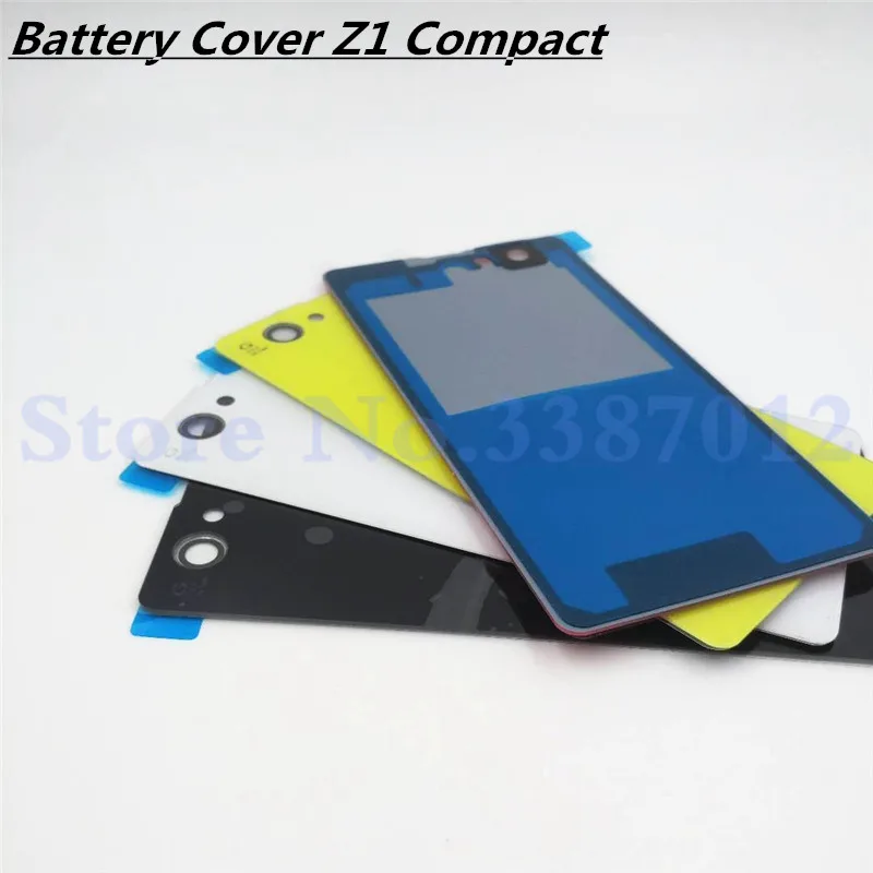 

New Rear Back Glass Battery Cover Door Case For Sony Xperia Z1 Compact Z1 Mini D5503 M51W Housing With NFC
