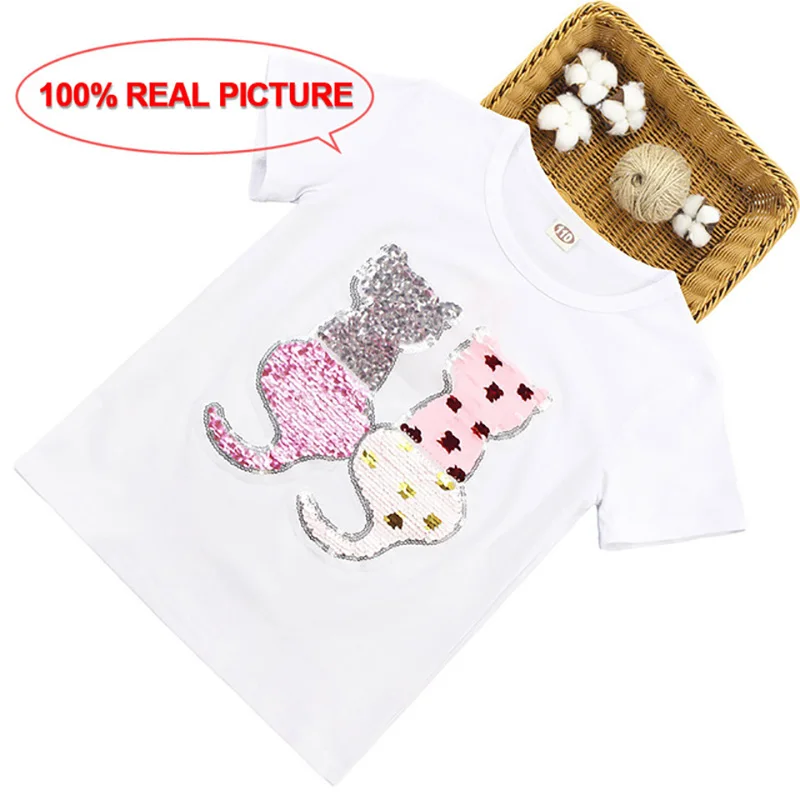 Artishare/футболка для девочек; футболка с героями мультфильмов; модные рубашки для девочек; детская Подростковая летняя одежда для девочек 6, 8, 10, 12, 14 лет - Цвет: As Picture