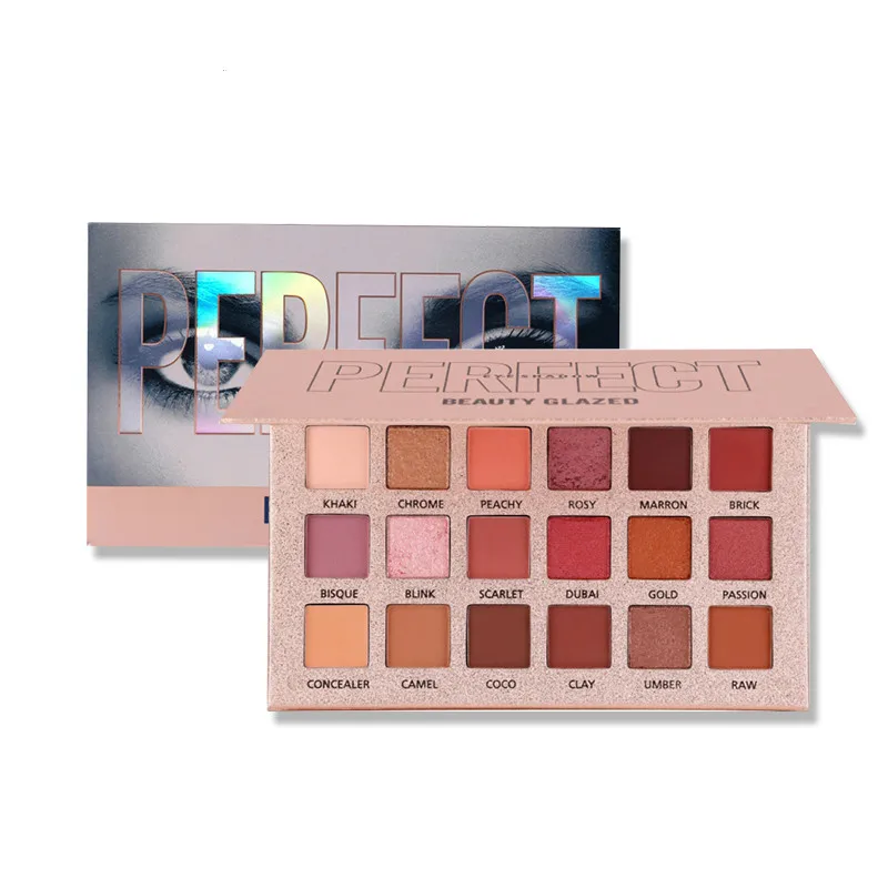 

BEAUTY GLAZED 18 Colors Eye Shadow Makeup Pallete Long Lasting Matte Shimmer Glitter Pigment Easy to Wear Eyeshadow Palette