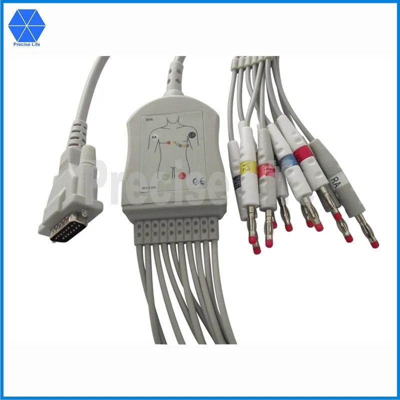 Compatible replacement for Schiller ECG cable EKG cable one piece type