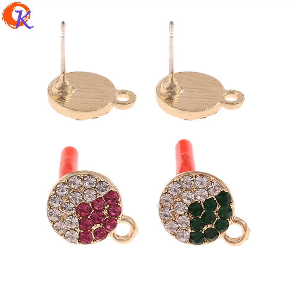 

Cordial Design 50Pcs 10*13MM Jewelry Accessories/Rhinestone Earrings Stud/Round Shape/DIY Making/Hand Made/Earring Findings