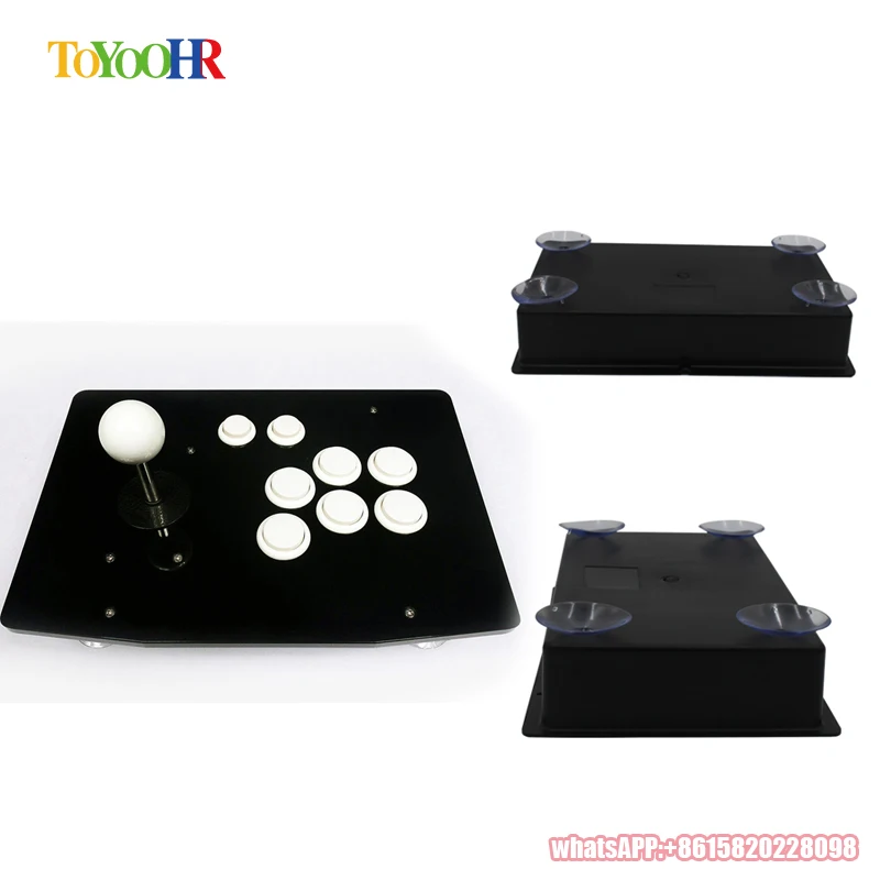 

arcade joystick 6 buttons all black pc controller computer game Arcade new King of fighters Joystick Consoles