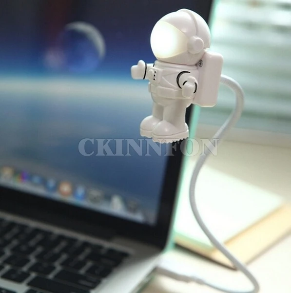 

DHL 100pcs Mini Reading Lamp USB Tube For Computer Laptop PC Notebook Pure White Portable Spaceman Astronaut LED Night