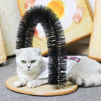 

[MPK Store] Cat Massage Arch with Bristles, Back Massage Device for Cats, Cat Toy, Fun Cat Playtoy