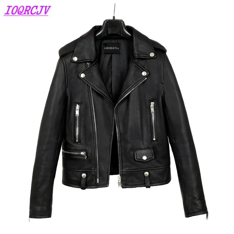 

2018 Spring and Autumn Women's PU Leather Short Jacket Coat Fashion Biker Leather Outerwear Plus size Slim Jacket IOQRCJV H165