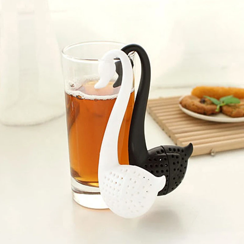 

Novelty Tea Infuser Swan Loose Tea Strainer Herb Spice Filter Diffuser Environmentally friendly non-toxic teaspoon tea leak