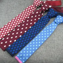 Новое поступление Вязаные Галстуки для Для мужчин Узкий Тонкий вязаный галстук для Свадебный костюм платье-рубашка аксессуары гравата, тонкий Cravates