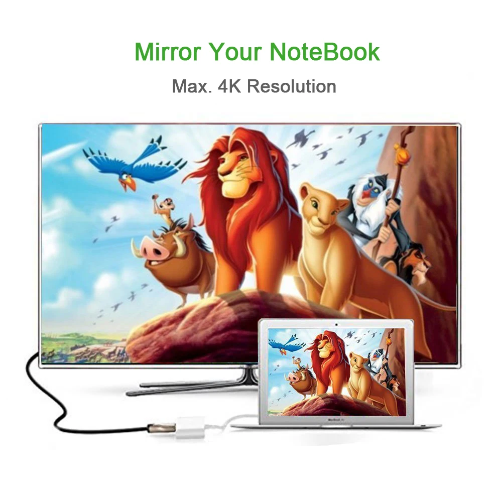 USB Type C to HD 4K Adapter USB C Multiport HD Adapter for MacBook