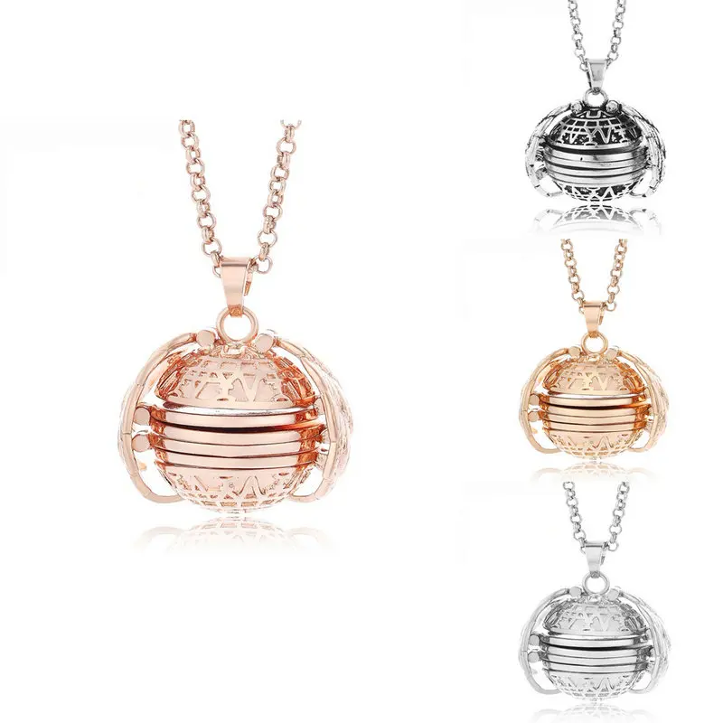 

Magic Expanding Photo Locket Necklace Pendant Choker Angel Wings Flash Box Fashion Album Box Necklaces For Women Jewelry Gift
