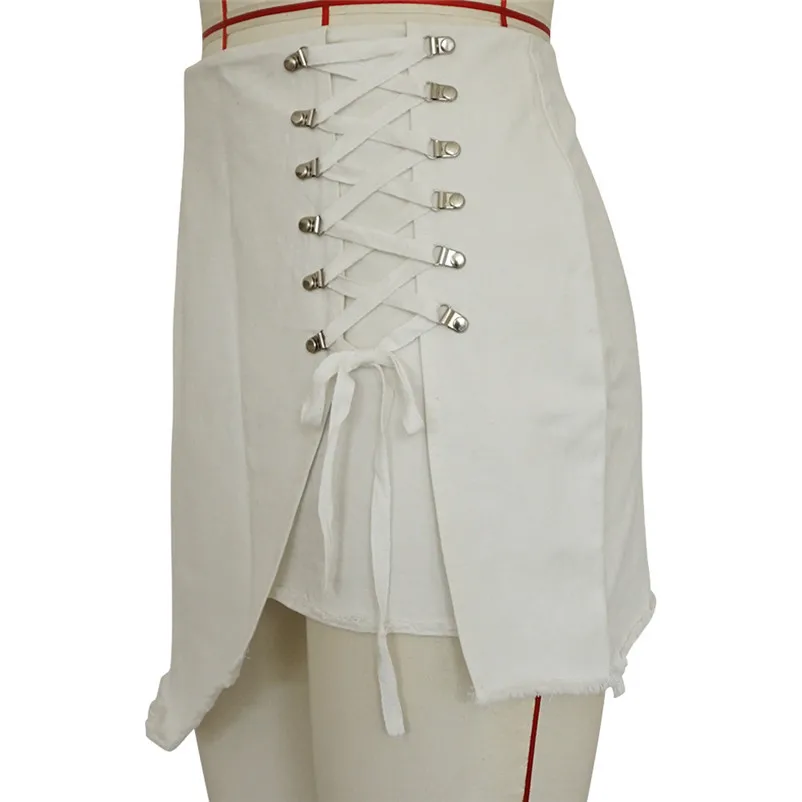 New Fashion 2018 Summer style skirts womens casual High Waist Cowboy Bandage Girls Sexy Uniform Mini Skirt Femme Saia Y04#N (5)