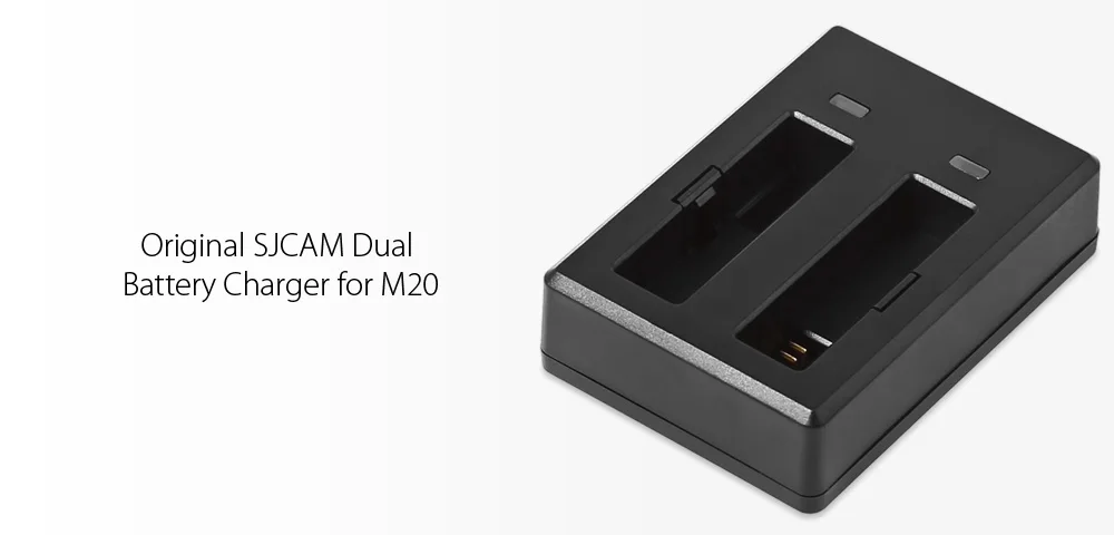 Для спортивной экшн-камеры SJCAM M20 с помощью кабеля USB с двумя слотами M20 Батарея Зарядное устройство зарядное устройство для путешествий с 2 шт. M20 батареи