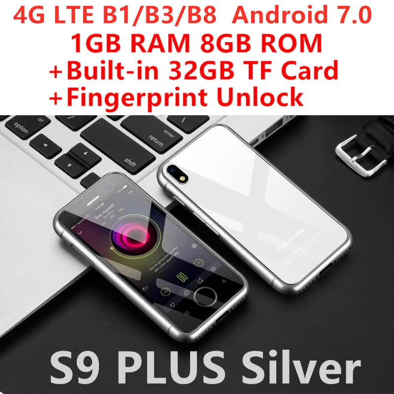 Маленький смартфон Melrose S9P S9X S9 PLUS ультратонкий мини мобильный телефон MT6580 четырехъядерный 1 ГБ 8 ГБ Android 6,0 мобильный телефон PK - Цвет: S9 PLUS Silver 32GB