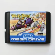 Странные гонки 16 бит sega MD игровая карта для sega Mega Drive для Genesis