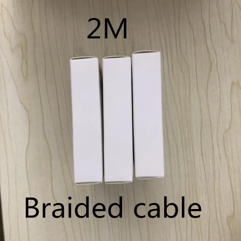 

10 pcs/SHORTDIAL 2M 3.0mm High Quality Metal Braided USB Data Sync Charger Cable For iPhone with retail box charger