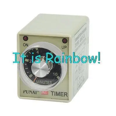 

Free Shipping AH3-3 Rotary Knob DPDT 8Pin 10Min 10M Timing Time Relay AC 220V w LED Indicator