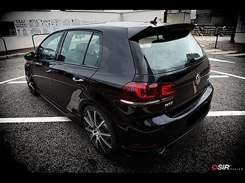 Golf 6 GTI O Стайлинг углеродное волокно задняя крыша спойлер крыло для Volkswagen 2010