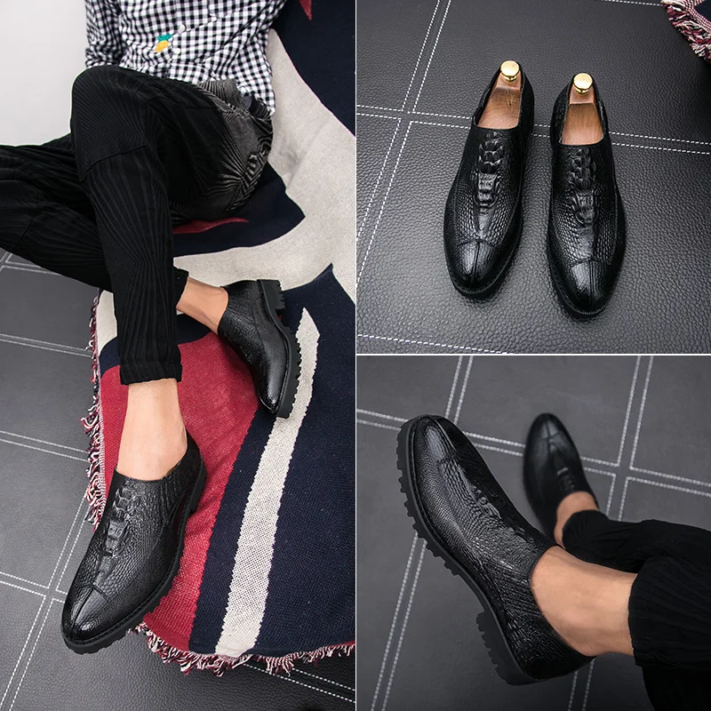 designer snake skin leather men shoes italian luxury brand fish platform party male footwear wedding dress oxford shoes for men (53)
