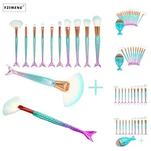 Professional Mermaid Makeup Brushes Set Foundation Powder Blush Brush Eyeshadow Eyebrow Cosmetics Beauty Make Up Brush Set Kit Professional Mermaid Makeup Brushes Set Foundation Powder Blush Brush Eyeshadow Eyebrow Cosmetics Beauty Make Up Brush Set Kit