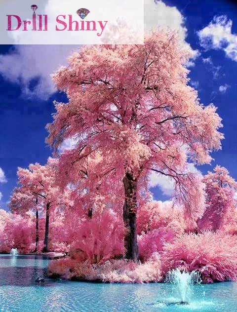 

CNA 5D Diy Diamond Painting Flowers TREE Full Square Mosaic Rhinestone Printed 3D Cross Stitch Embroidery Needlework Home Decor
