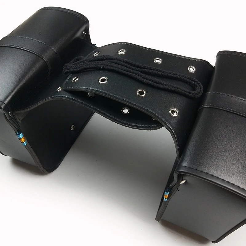 2019 Motorcycle Motorbike Saddlebags Saddle Bags Luggage Tool Bag PU Leather Bag for Harley Sportster Dyna For BMW R1200gs moto (13)