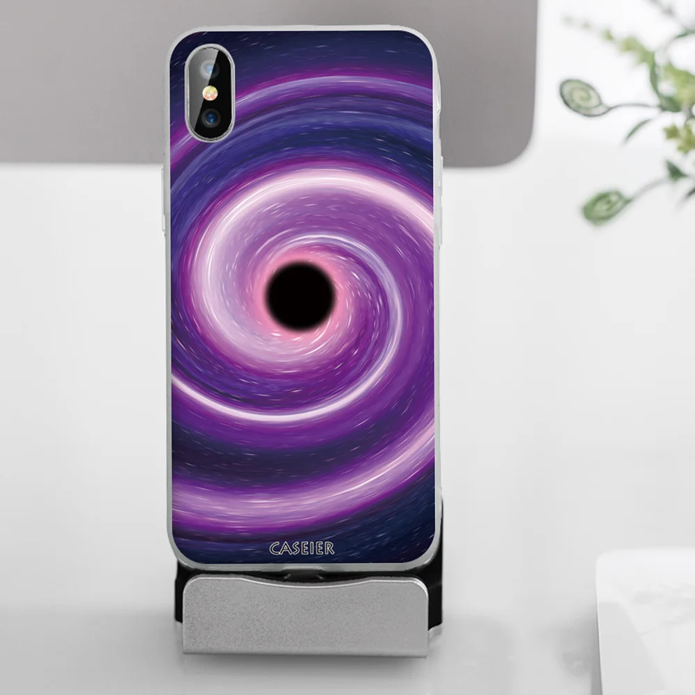 Чехол CASEIER с рисунком черного отверстия для iPhone X 7 8 6 6splus 5 5S SE Модный чехол