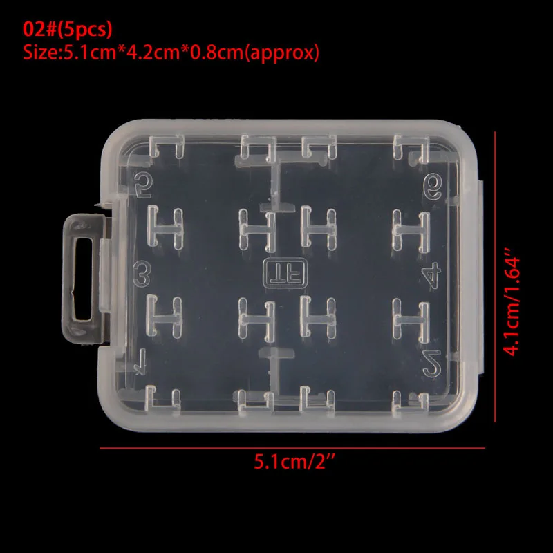 8 в 1 портативный прозрачный пластик держать SD карты памяти/Memory Stick держатель для Карт Коробка для хранения защитная коробка предотвратить