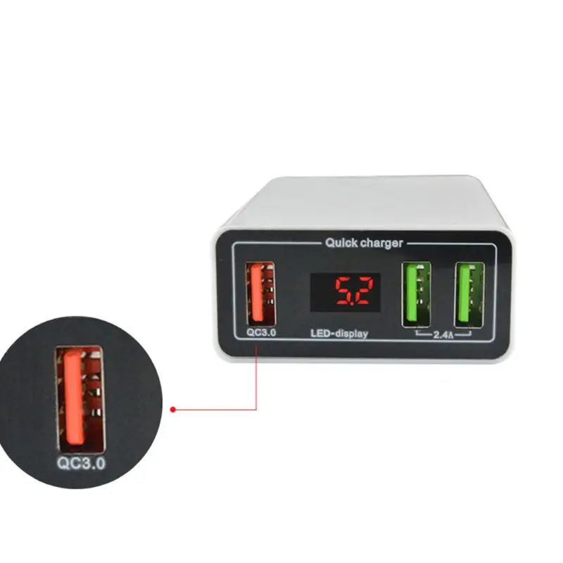 12 V 24 V 3 منافذ USB تهمة 3.0 شاحن سيارة السريع QC 3.0 محول LED عرض ل فون سامسونج هواوي xiaomi الهاتف المحمول