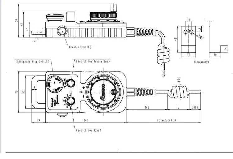 Tosoku HC115 ручной импульсный генератор-электронный маховик для станка с ЧПУ маховик оптовая продажа с фабрики, CNC маховик