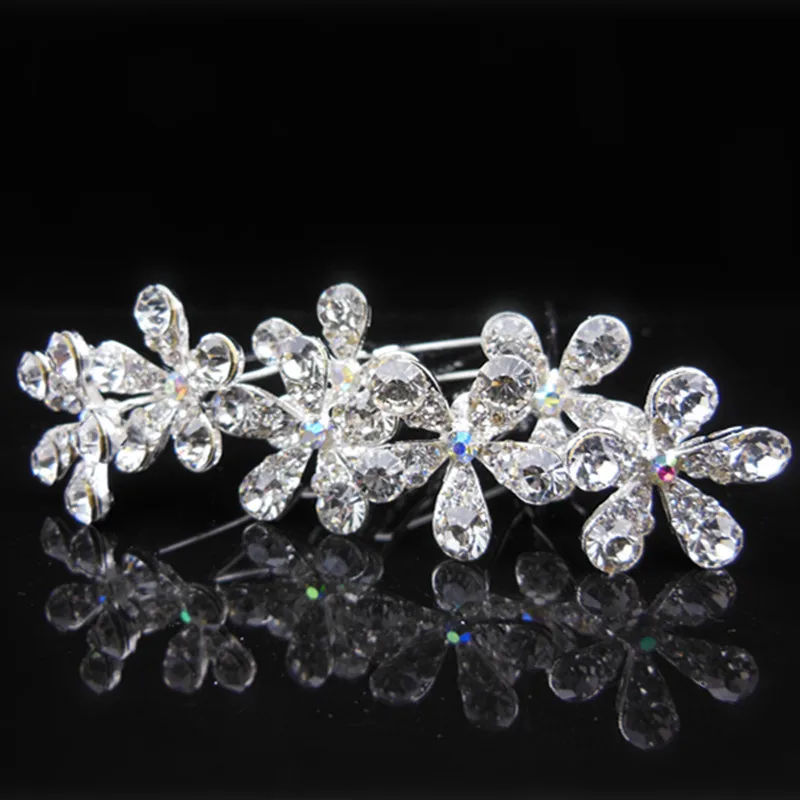 

30Pcs women new fashion Crystal Flower Hair Pins. Fashion Hair Jewelry. New Wedding Party Bridel Hair Clips.Free Shipping