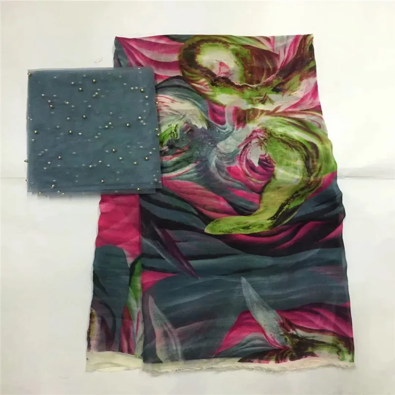 

Hot selling satin silk fabric 5 yards/lot colorfast Nigrian design African wax pattern satin silk fabric for clothing LXE012310