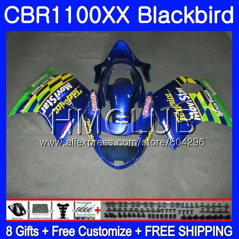 

Fairing For HONDA Blackbird CBR1100 XX CBR 1100XX 02 03 04 05 06 07 Movistar Blue 76HM20 CBR1100XX 2002 2003 2004 2005 2006 2007