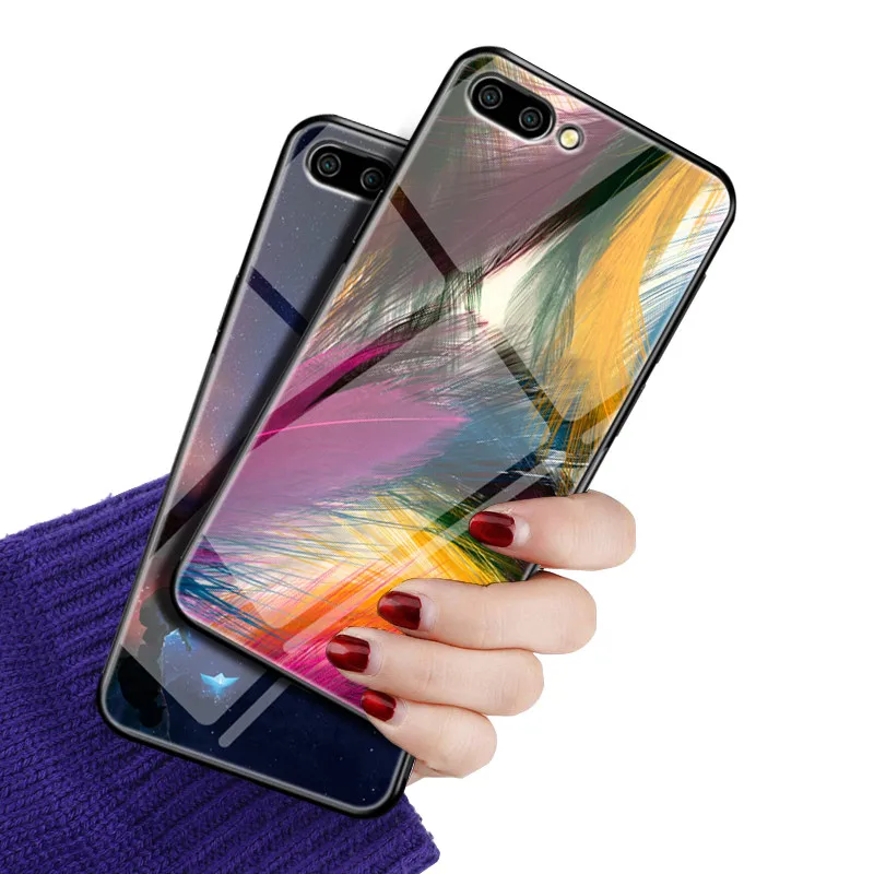 

Tempered Glass Phone Cases For Huawei Honor 7A Pro 7X 7C 8Lite V10 10 P Smart 2019 Soft Silicone Edge Protective Coque N20