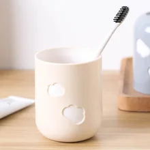 1 шт. Экологичные Ванная комната наборы японском стиле толстые круговой чашки чашка держатель для зубной щетки PP полоскания мыть зуб кружка Творческий набор