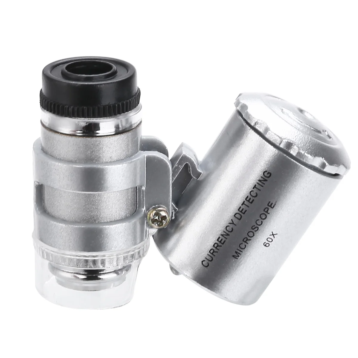 New Pocket Microscope Magnifier LED UV Jewellery Glass 60x Magnifier Jeweller Loupe Printing Industry With LED White Light
