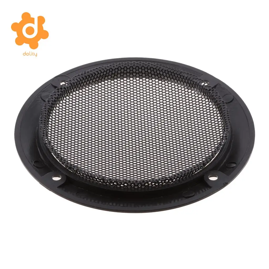 4 Inches Speaker Grills Cover Case with 4 pcs Screws for Speaker Mounting Home Audio DIY - 124mm Outer Diameter Black