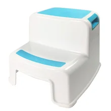 Детская пластиковая Нескользящая подножка двойной шаг лесенка для туалета Детская стирка доение ванная комната изменение обувь шаговый на скамейке