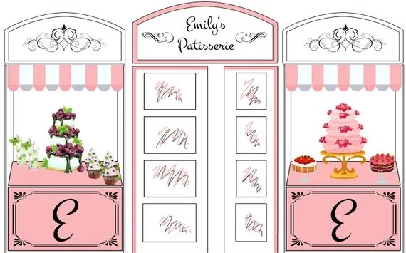 

Custom Ench Bakery French Paris Cafe Window Cake background High quality Computer print party backdrops