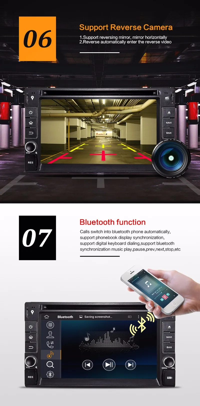 Clearance 2 Din Android 5.11 Car DVD GPS Universale Stereo Radio Player 6.2 inch Quad core 1.6G Touch double 2din With DAB+3G WIFI 3