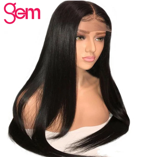 Straight Lace Front Wig 4x4 Closure Wig Human Hair Lace Front GEM