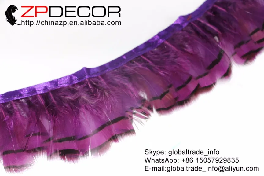 dyed purple CHUKAR PARTRIDGE Hen Feather trim (45)