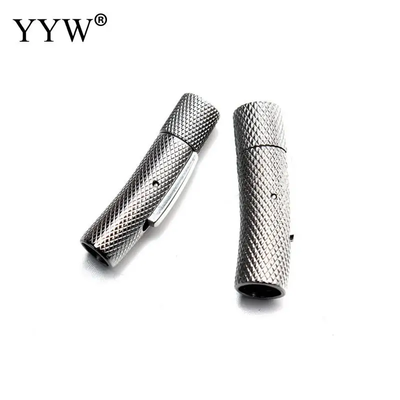 

trendy stainless Steel Bayonet Clasp Tube original color finding jewelry