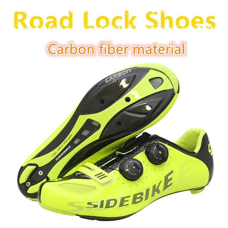 

2018 NEW Professional race carbon fiber Road lock shoes ultra light 439G anti-skid wear high quality Riding Cheap bicycle shoes