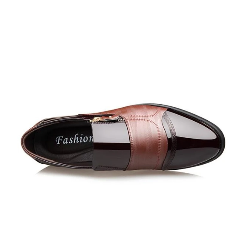 Luxury Vintage Men Dress shoes Male Casual Leather shoes Oxfords Flats Office Business Loafers Fashion Wedding shoes 02C