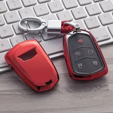 Coque de clé télécommande intelligente en TPU pour Cadillac, pour ATS, CT6, cds, DTS, XT5, Escalade, ESV, SRX, STS, XTS, ELR, 2014, 2015, 2016, 2017, 2018