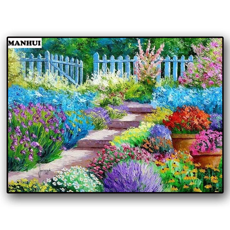 Full Square Round Diamond 5D DIY Painting Cross Stitch Colorful oil painting Embroidery Mosaic Rhinestone Gift AFJ175 | Дом и сад